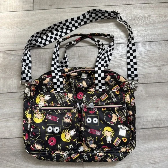 GWEN STEFANI HARAJUKU LOVERS Tote Cross Body Shoulder Bag ANIME Vintage Black - Picture 4 of 16